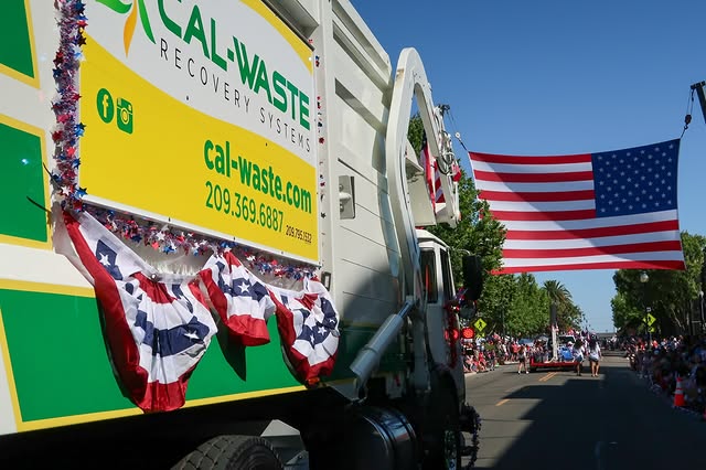 Cal-Waste truck in the Galt Independence Day Parade
